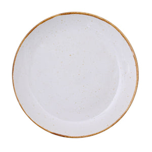 Sango Java Decorated Coupe Plate Barley Cream