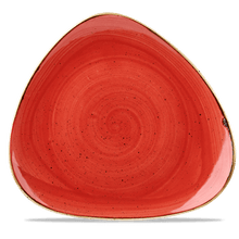 Load image into Gallery viewer, Churchill Stonecast Berry Red Triangle Plate
