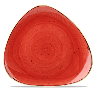 Churchill Stonecast Berry Red Triangle Plate