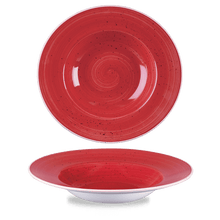 Load image into Gallery viewer, Churchill Stonecast Berry Red Wide Rim Bowl
