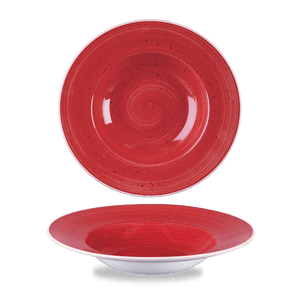 Churchill Stonecast Berry Red Wide Rim Bowl