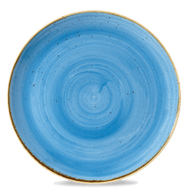 Load image into Gallery viewer, Churchill Stonecast Cornflower Blue Coupe Plate
