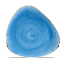 Load image into Gallery viewer, Churchill Stonecast Cornflower Blue Triangle Plate
