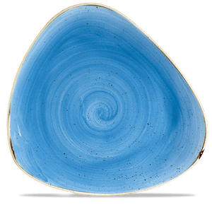 Churchill Stonecast Cornflower Blue Triangle Plate