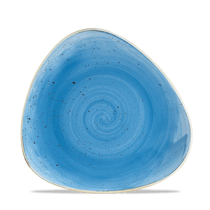Churchill Stonecast Cornflower Blue Triangle Plate