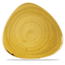 Load image into Gallery viewer, Churchill Stonecast Mustard Triangle Plate
