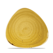 Load image into Gallery viewer, Churchill Stonecast Mustard Triangle Plate
