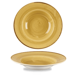 Churchill Stonecast Mustard Wide Rim Bowl