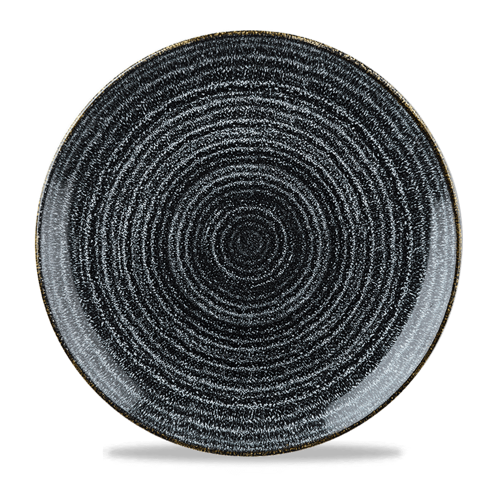 Churchill Studio Prints Charcoal Black Coupe Plate