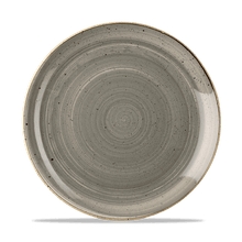 Load image into Gallery viewer, Churchill Stonecast Peppercorn Grey Coupe Plate
