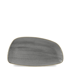Churchill Stonecast Peppercorn Grey Geo Chefs Plate 30x15.5cm (12)