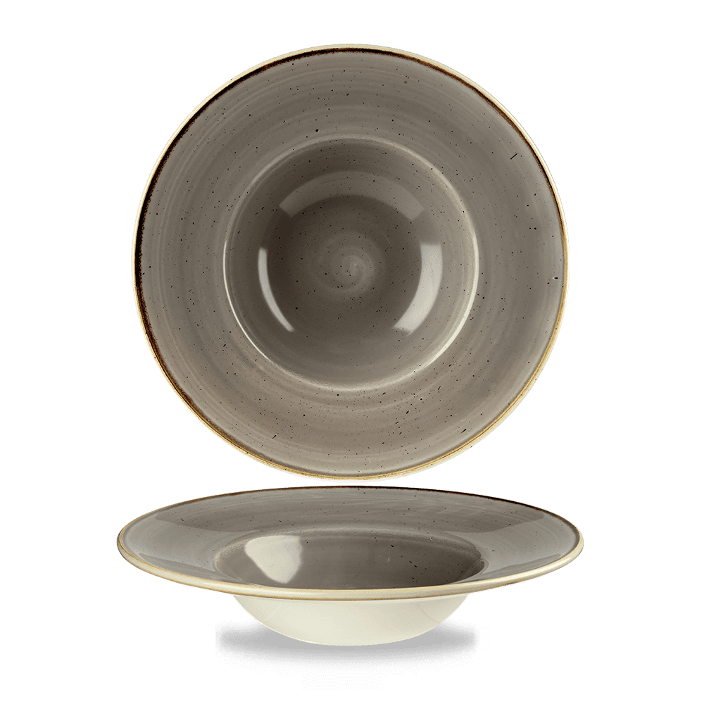 Churchill Stonecast Peppercorn Grey Wide Rim Bowl