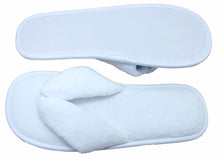 Load image into Gallery viewer, Fleece Thong Spa Style Luxury Slippers | Hotel &amp; Guest Slippers
