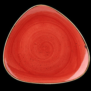 Churchill Stonecast Berry Red Triangle Plate