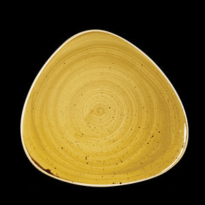 Churchill Stonecast Mustard Triangle Plate