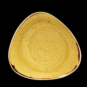 Churchill Stonecast Mustard Triangle Plate