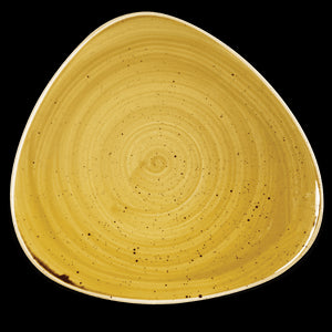 Churchill Stonecast Mustard Triangle Plate