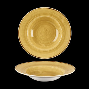 Churchill Stonecast Mustard Wide Rim Bowl