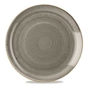 Churchill Stonecast Peppercorn Grey Coupe Plate