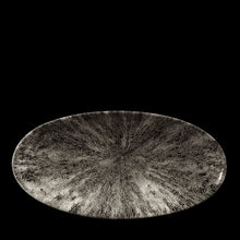 Load image into Gallery viewer, Churchill Studio Prints Stone Chefs Oval Plate Quartz Black 29.9cm (12)
